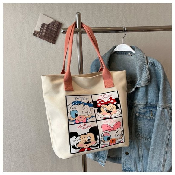 Book Bag Large Capacity Minnie One Shoulder Commuter Tote Bag - Picture 2 of 3